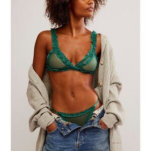 Free People Teal Lace Bralette